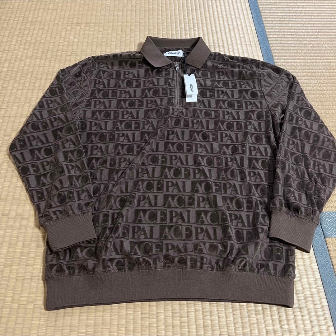 PALACE(パレス)のPALACE Domino Jacquard 1/4 Zip Polo Crew メンズのトップス(ポロシャツ)の商品写真