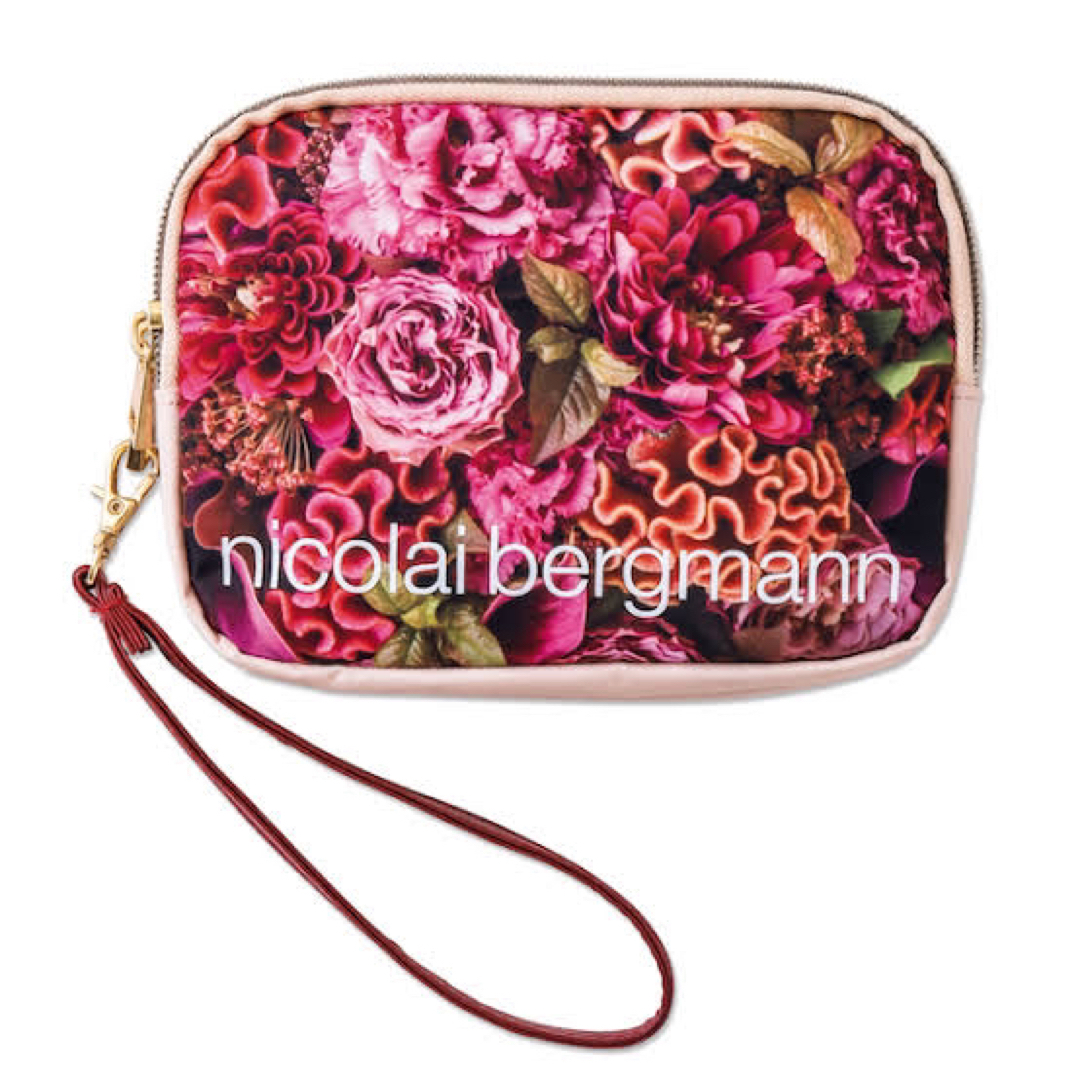 nicolai bergmann(ニコライバーグマン)のnicolai bergmann ダブルタイプポーチ 花柄 ピンク レディースのファッション小物(ポーチ)の商品写真
