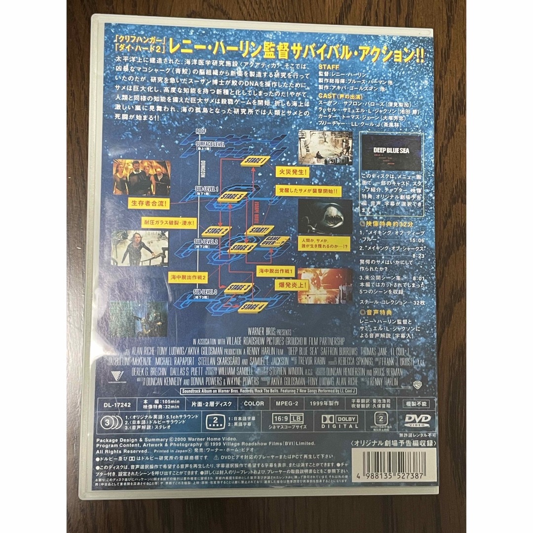 【使用あり】DVD 「ディープ・ブルー('99米)」 エンタメ/ホビーのDVD/ブルーレイ(外国映画)の商品写真