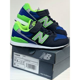 ニューバランス(New Balance)の新品YV996DNキッズ靴ニューバランス青グリーン子供靴スニーカー17cmブルー(スニーカー)