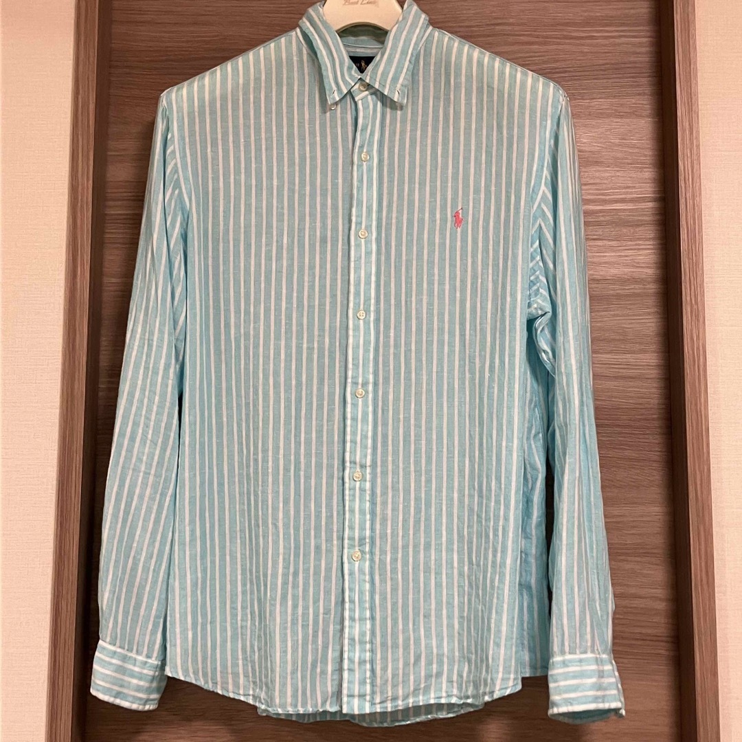 Ralph Lauren ストライプ リネンシャツ XL Ralph Lauren ストライプ リネンシャツ XL