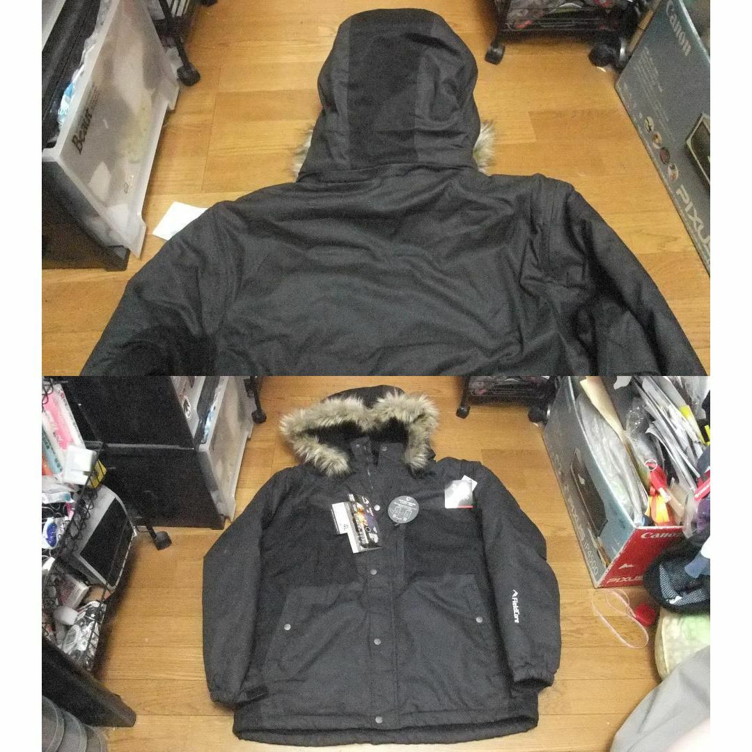 新品 クレイジーパターン ファーとフードと袖 取り外し可 ジャケット