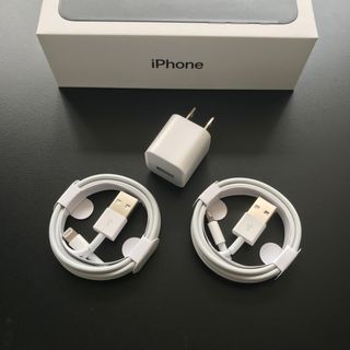 アイフォーン(iPhone)のiPhone 充電ケーブル　ライトニングケーブル usbアダプタ コード 充電器(バッテリー/充電器)