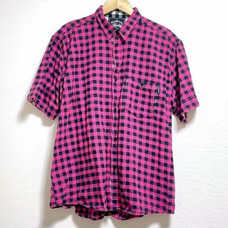 ステューシー(STUSSY)のStussy 希少モデル ブロックチェック半袖ネルシャツ Mサイズ 正規品(シャツ)