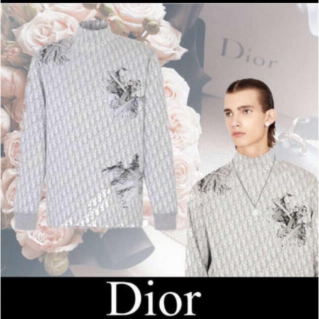 DIOR HOMME(ディオールオム)のDior × Daniel Arsham 20ss オブリークハイネックニット メンズのトップス(ニット/セーター)の商品写真