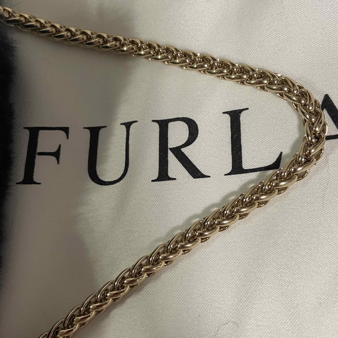 美品 フルラ FURLA メトロポリス ファー ミニバッグ チャーム