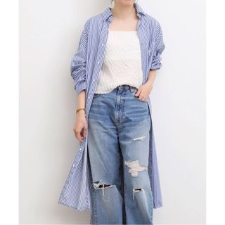 アパルトモンドゥーズィエムクラス(L'Appartement DEUXIEME CLASSE)の【Americana/アメリカーナ】STRIPE SHIRT Onepiece(ロングワンピース/マキシワンピース)