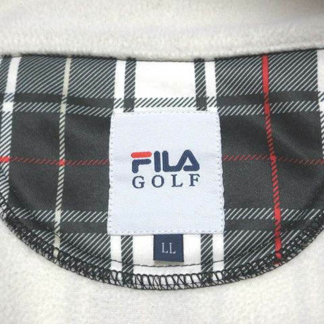 FILA(フィラ)のフィラ GOLF ジャケット ゴルフ ウエア 裏フリース チェック LL 黒 白 スポーツ/アウトドアのゴルフ(ウエア)の商品写真