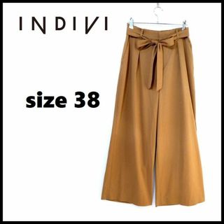 インディヴィ(INDIVI)のインディヴィ レディース パンツ ワイドパンツ タックワイドパンツ Mサイズ(カジュアルパンツ)