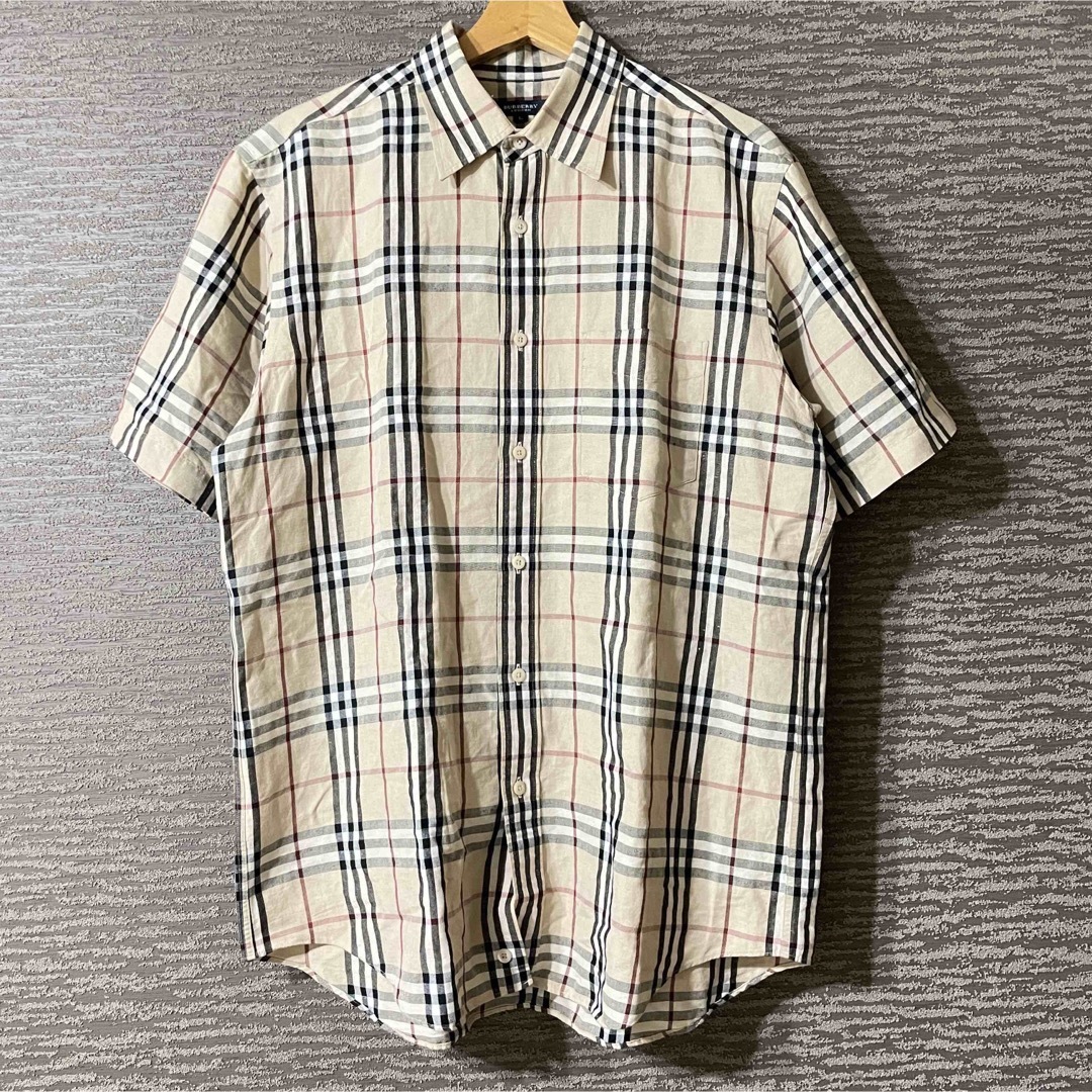 BURBERRY(バーバリー)のBurberry London ノバチェック リネン 半袖 シャツ L  メンズのトップス(シャツ)の商品写真