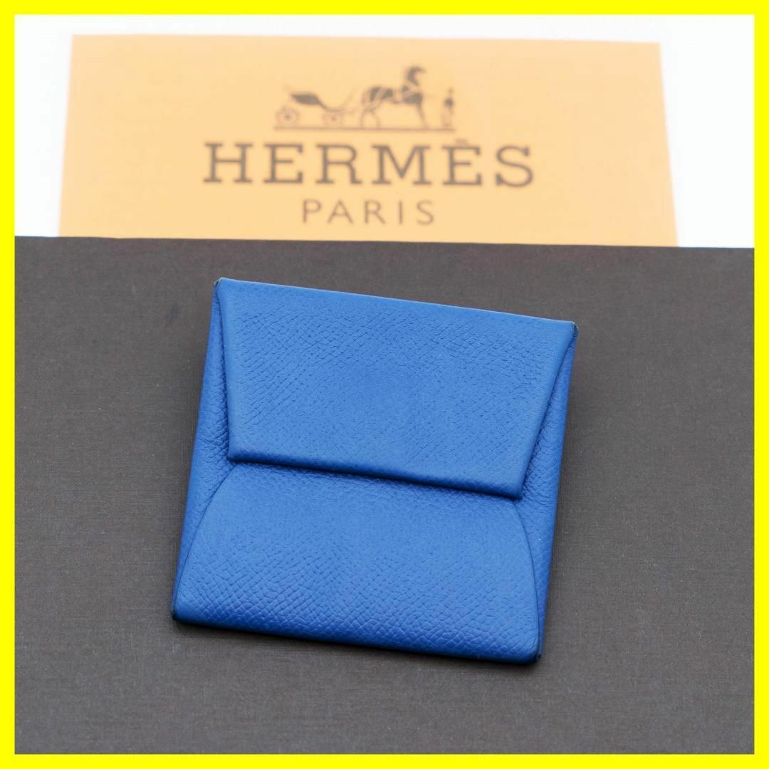 ☆HERMES☆エルメス バスティア コインケース 小銭入れ ブルー