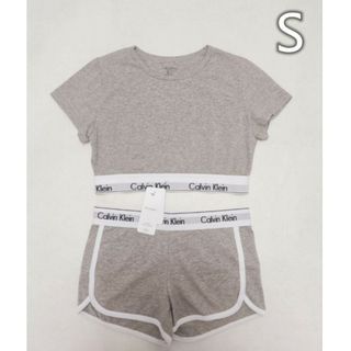 カルバンクライン レディース Tシャツ ショートパンツ 上下セット グレー S