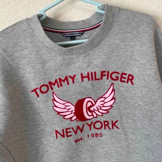 トミーヒルフィガー(TOMMY HILFIGER)のTommy トミーヒルフィガーレディースライトグレースリーブスウェットシャツ(トレーナー/スウェット)