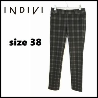 インディヴィ(INDIVI)のインディヴィ レディース パンツ チェック スキニーパンツ Mサイズ(スキニーパンツ)