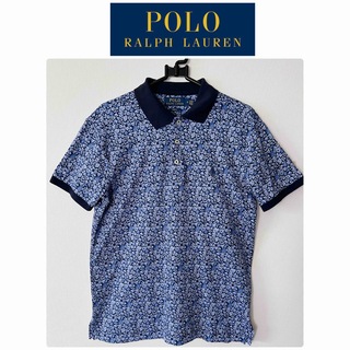 ポロラルフローレン(POLO RALPH LAUREN)のポロラルフローレン スリムフィット　メンズ　ポロシャツ　半袖　 Mサイズ　小花柄(ポロシャツ)