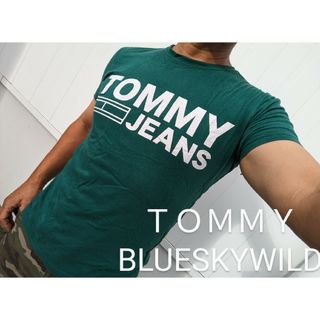 トミー(TOMMY)のTOMMY VINTAGEデカロゴプリントグリーンカラートミーＴシャツ(Tシャツ/カットソー(半袖/袖なし))