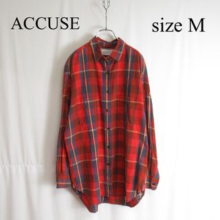 ドゥーズィエムクラス(DEUXIEME CLASSE)の専用 ACCUSE オーバーサイズ チェック シャツ 古着 メンズライク M(シャツ/ブラウス(長袖/七分))