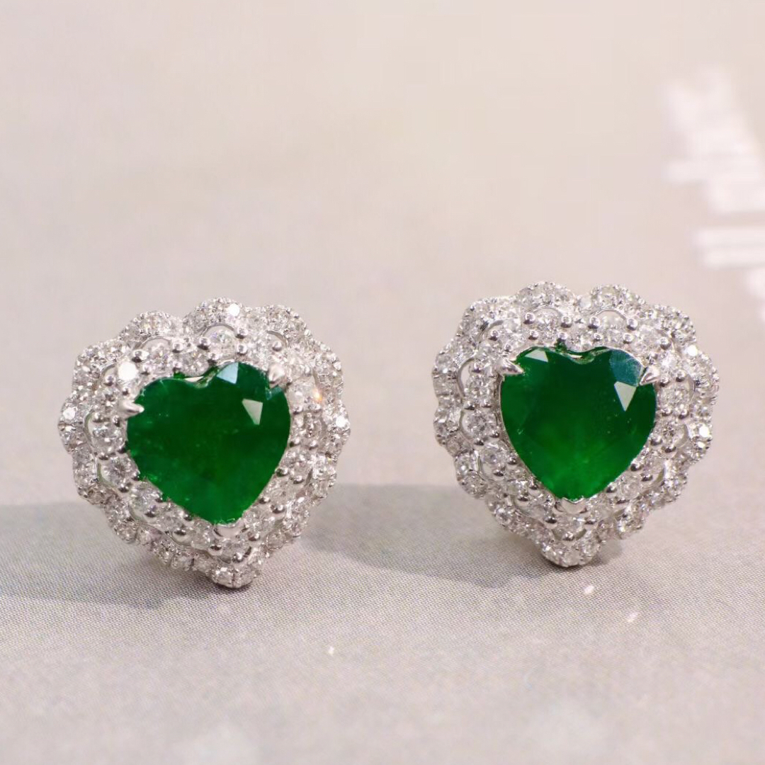 天然 エメラルド ダイヤ ピアス 0.52ct k18 f | www.ishela.com.br