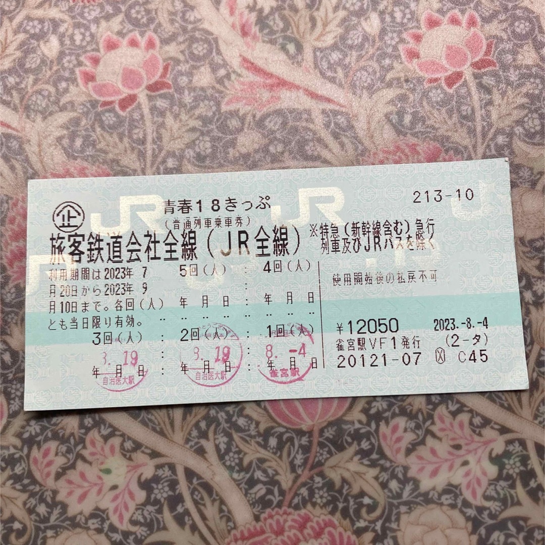 2023年夏 青春18 きっぷ 2回分 返却不要 切符 18きっぷ