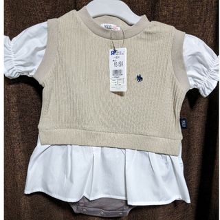 ポロ(POLO（RALPH LAUREN）)の【新品未使用】POLO Baby ワンピース 風ロンパース 女の子　80cm(ワンピース)