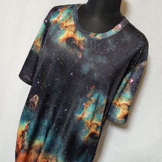 パブリックアイズ(PUBLIC EYES)の④ XL パブリックアイズ Tシャツ 宇宙柄グラフィック 大きいサイズ(Tシャツ/カットソー(半袖/袖なし))