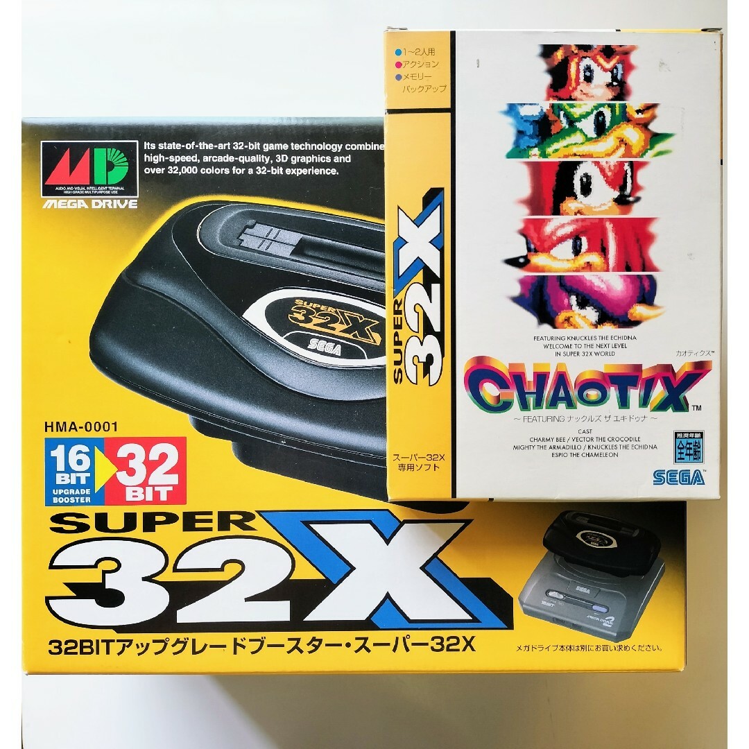 セガ スーパー32X本体・接続ケーブル・ACアダプター/ソフト４本付き