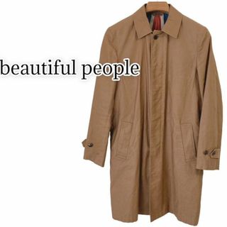 ビューティフルピープル(beautiful people)のビューティフル ピープル 日本製 綿 麻混ステンカラーコート M(ステンカラーコート)