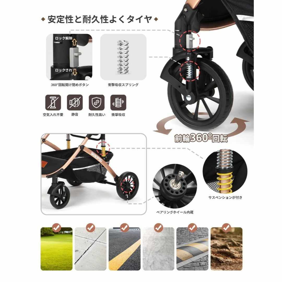 【色: レッド】SKISOPGO ペットカート 分離型 犬用ベビーカー いぬ用