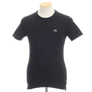 ラコステ(LACOSTE)の【中古】ラコステ LACOSTE 鹿の子コットン ポケット クルーネック半袖Ｔシャツ ブラック【サイズ2】【ユニセックス】(Tシャツ/カットソー(半袖/袖なし))