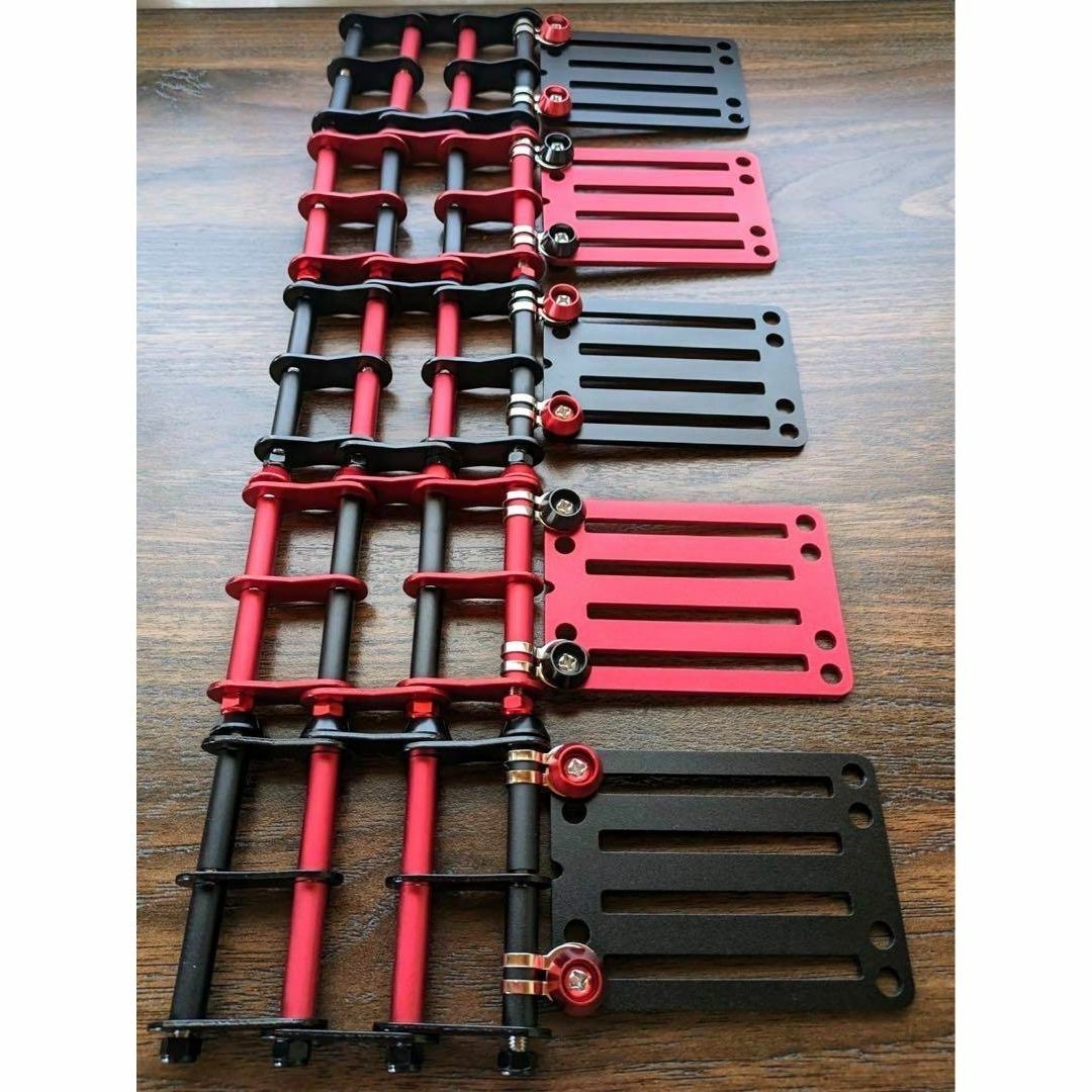 腰道具 腰袋 工具差し 黒×赤 5組 ニックス風ベルトループ 4段チェーン