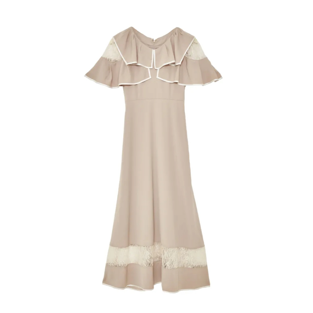 Rosé Muse piping lace switching dress