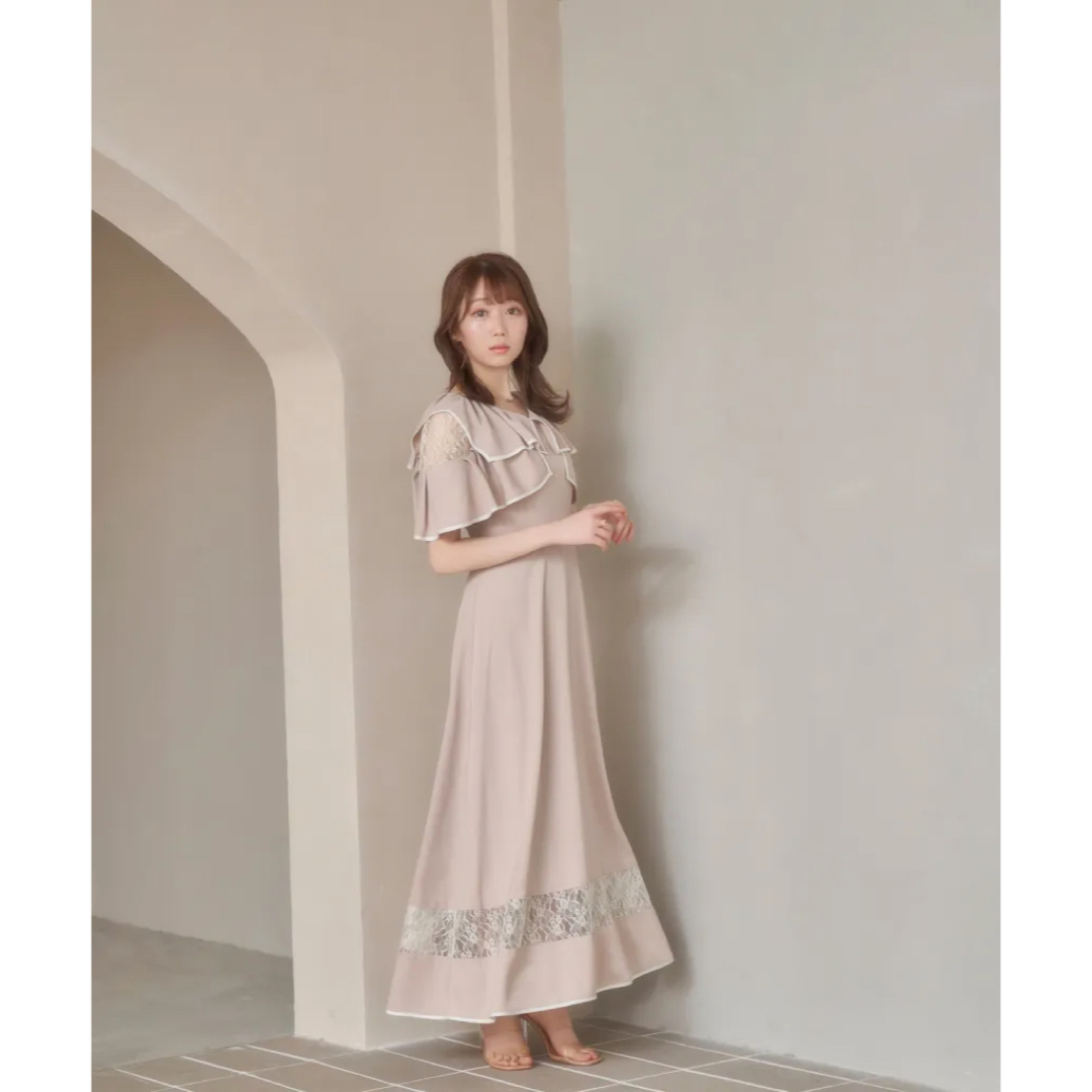 Rosé Muse piping lace switching dress 3