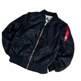 アルファインダストリーズ(ALPHA INDUSTRIES)のアルファインダストリーズ MA1 フライトジャケット ブラック　サイズM(ブルゾン)