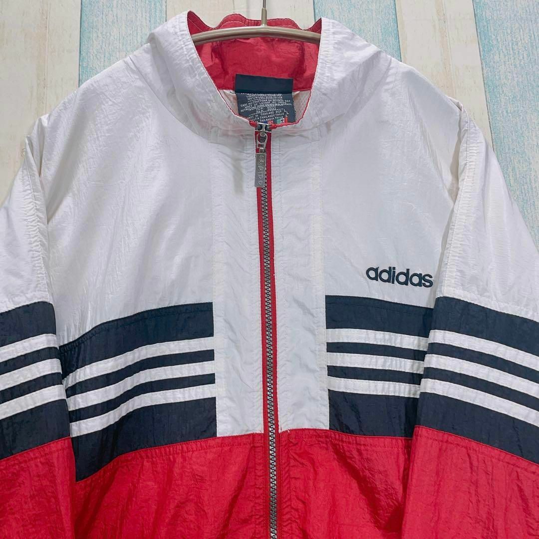 ビンテージ80Ｓアディダス ADIDAS 万国旗タグ バイカラーナイロン古着