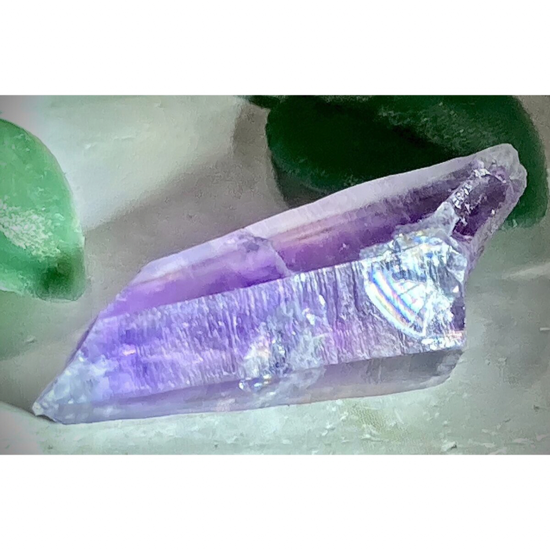 希少✨　ゲレロアメジスト  レインボー　ポイント 原石　ラフストーン　紫水晶
