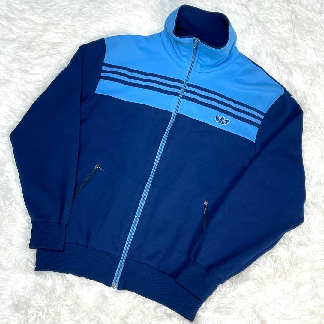 adidas - 70s 西ドイツ デサント社製 adidas トラックジャケット 紺