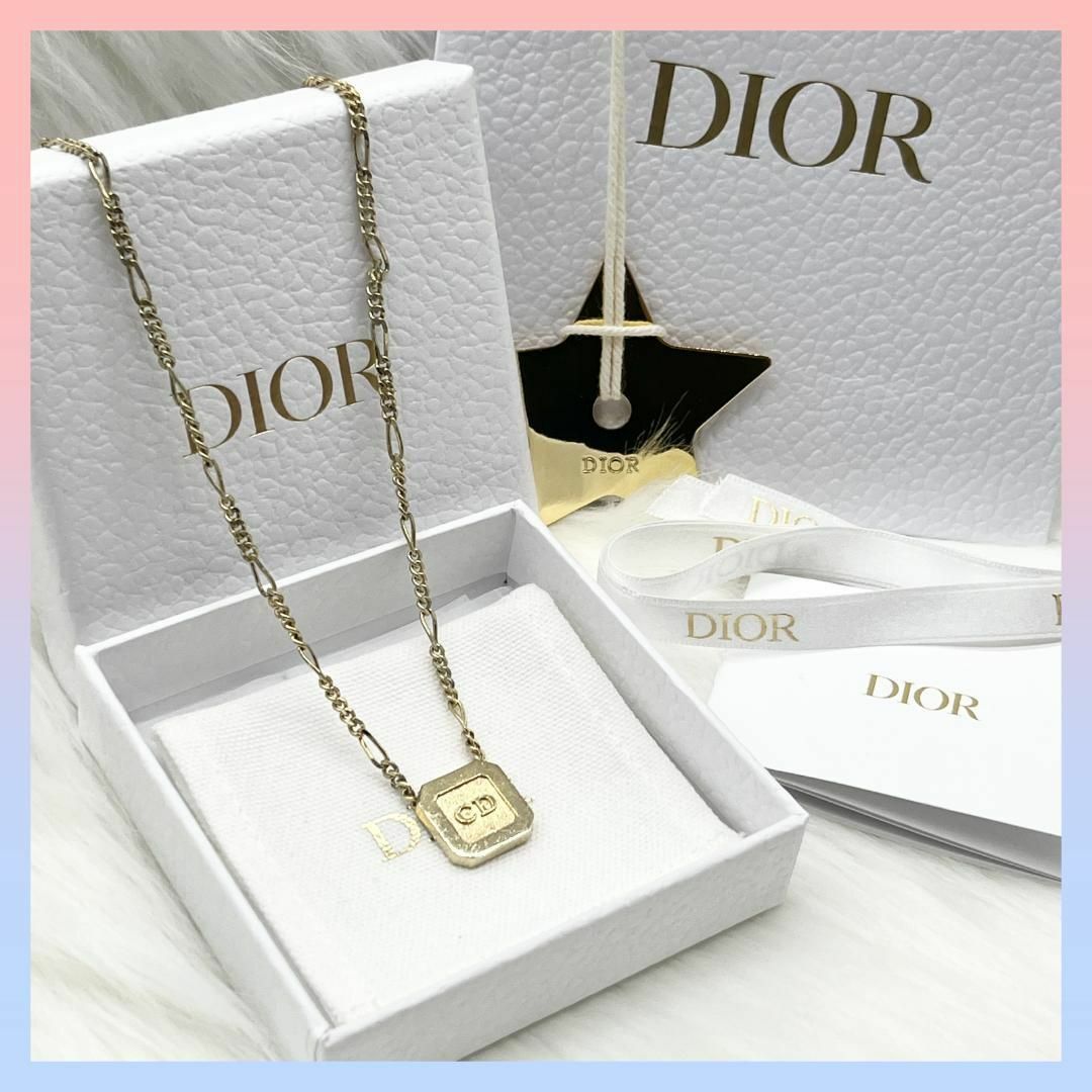 新品未使用✨　Dior　ネックレス　CD　ロゴ　ラインストーン　希少　45cm