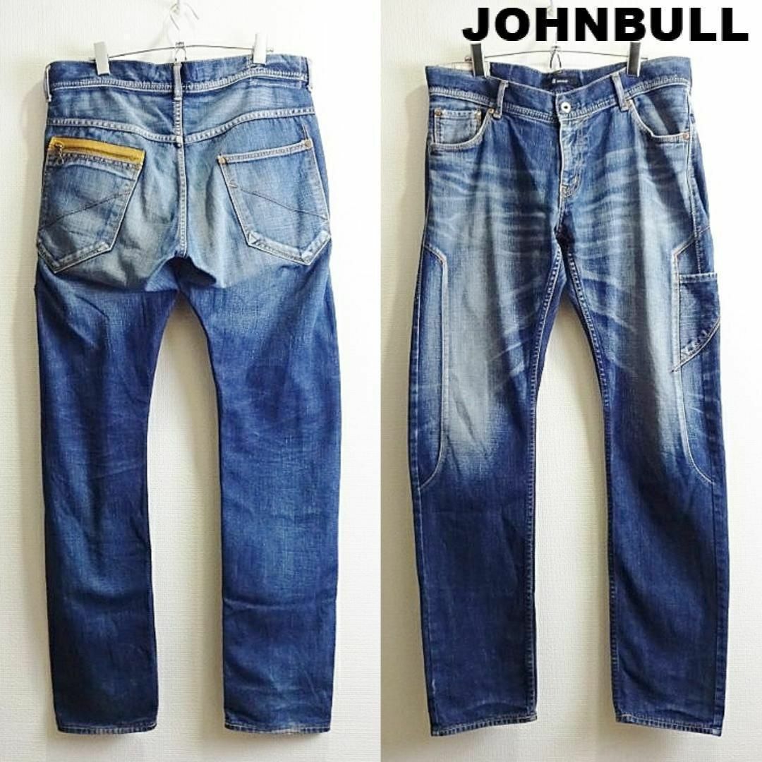 定価3万 ジョンブル デニム パンツ ダメージ加工 パッチワーク Johnbul