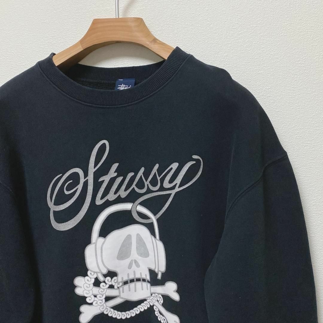 【激レア】old stussy 90s 紺タグ　スカル　ビンテージスウェット