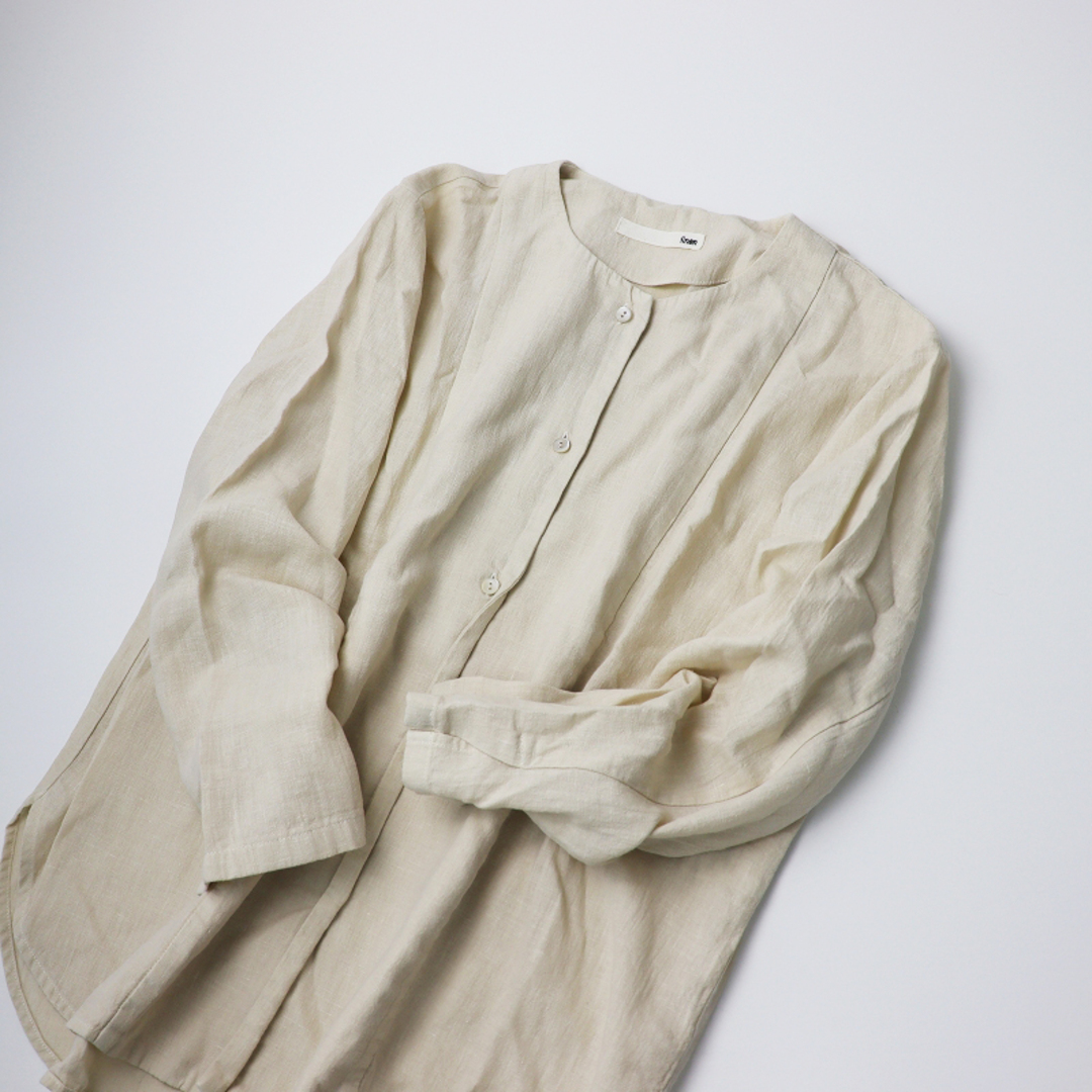 エヴァムエヴァ evam eva 美品 water linen shirts ウォーターリネンシャツ 1/キナリ トップス【2400013475181】