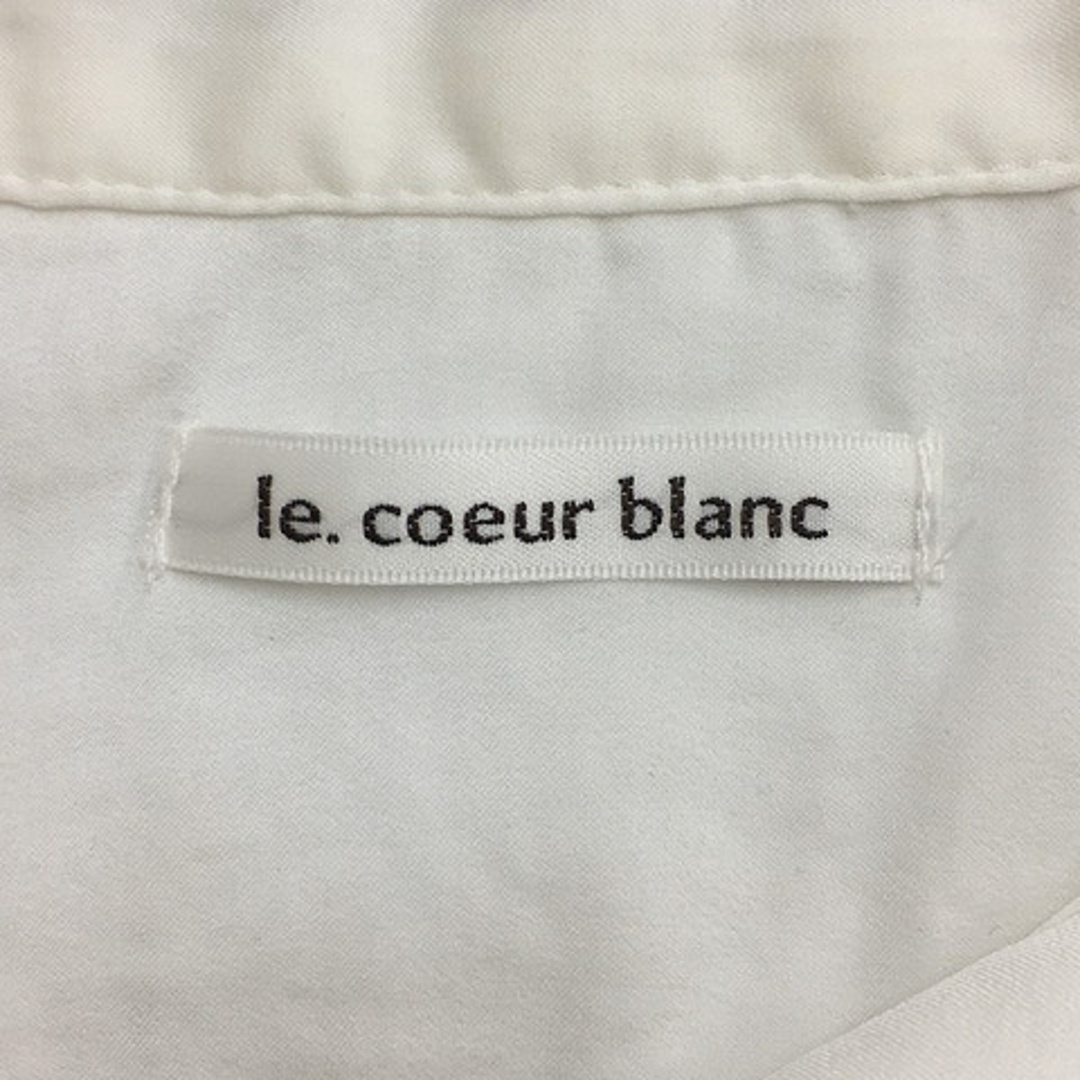 le.coeur blanc(ルクールブラン)のルクールブラン ブラウス シャツ プルオーバー スリットネック 無地 長袖 白 レディースのトップス(シャツ/ブラウス(長袖/七分))の商品写真