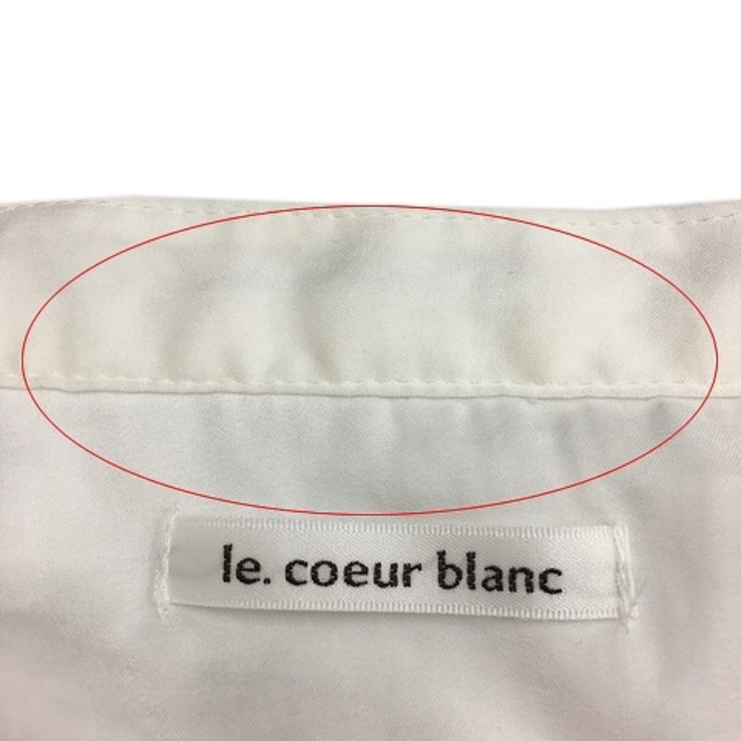 le.coeur blanc(ルクールブラン)のルクールブラン ブラウス シャツ プルオーバー スリットネック 無地 長袖 白 レディースのトップス(シャツ/ブラウス(長袖/七分))の商品写真