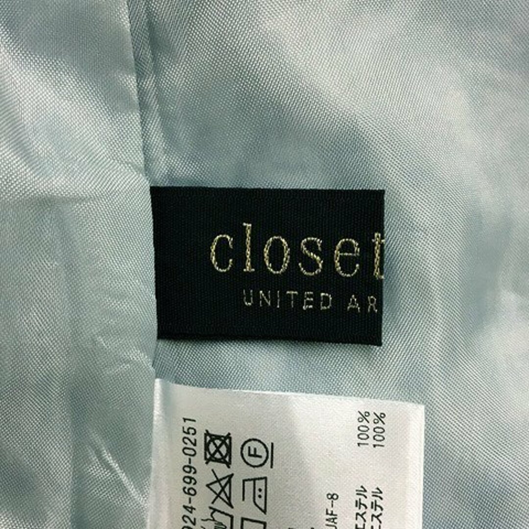 UNITED ARROWS(ユナイテッドアローズ)のユナイテッドアローズ closet story スカート フレア 膝丈 青 白 レディースのスカート(ひざ丈スカート)の商品写真