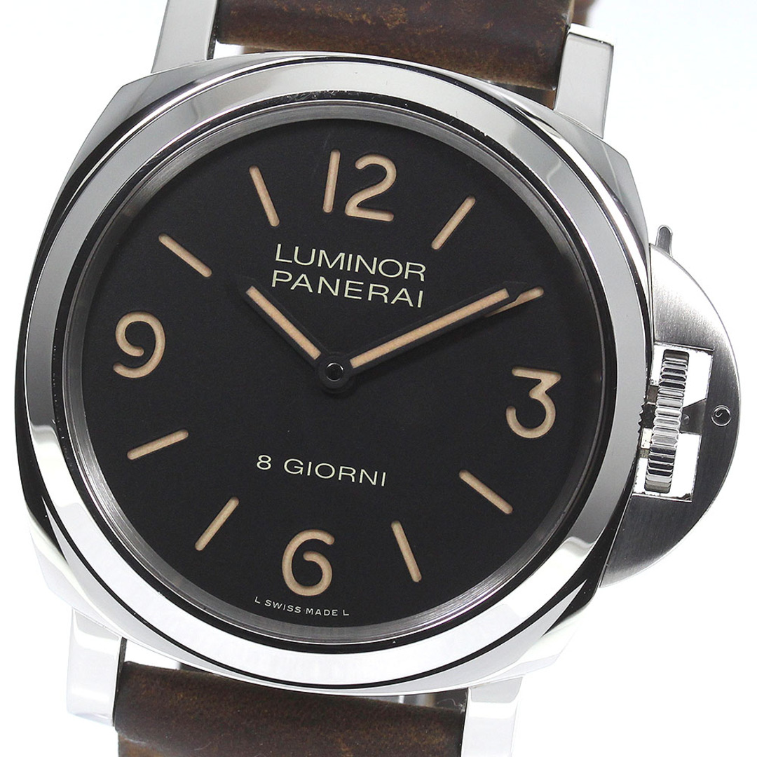 【ギャラ有】OFFICINE PANERAI オフィチーネ パネライ　ルミノール　ベース　PAM00915　手巻き　スモールセコンド　SS　ラバー　ブラック　メンズ　腕時計松前R56号店