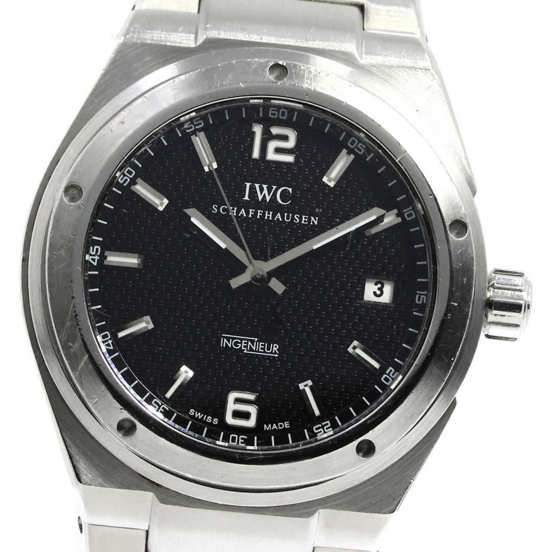 ブラックムーブメントIWC SCHAFFHAUSEN IW322701 インヂュニア デイト 自動巻き メンズ _765746