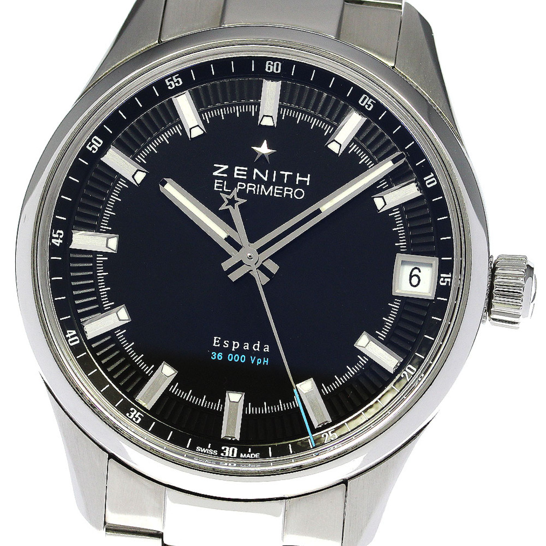 ゼニス ZENITH 03.2170.4650 エルプリメロ エスパーダ デイト 自動巻き メンズ 良品 箱・保証書付き_766446