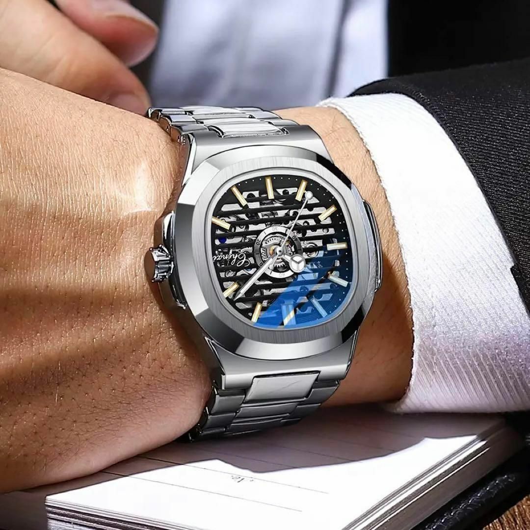 CHERAI 自動巻き スケルトン腕時計 ドイツ ブランド ステンレス製 