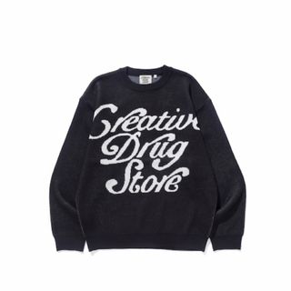 ガールズドントクライ(Girls Don't Cry)の新品☆verdy creative drug store knitニット 黒(ニット/セーター)