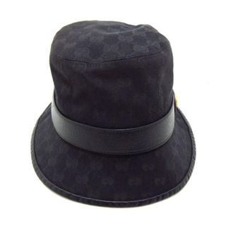 Gucci - グッチ ハット M 58cm美品 黒×ゴールドの通販 by ブランディア
