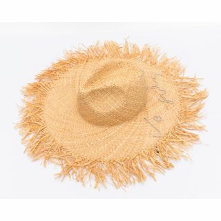 アメリヴィンテージ(Ameri VINTAGE)の【希少】AMERI MEDICORD EMBROIDERY RAFFIA HAT(麦わら帽子/ストローハット)